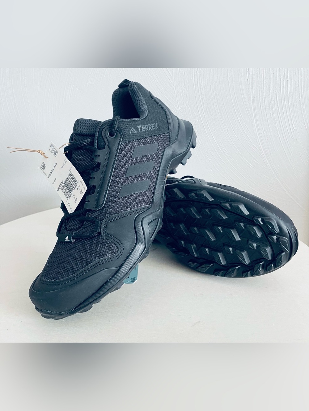 Adidas AX3 Terrex Triple Hiking Trail Running Shoes Black NWT Size 8 Men 9 Women - Picture 3 of 13